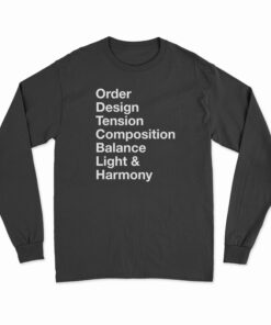Order Design Tension Composition Balance Light And Harmony Long Sleeve T-Shirt