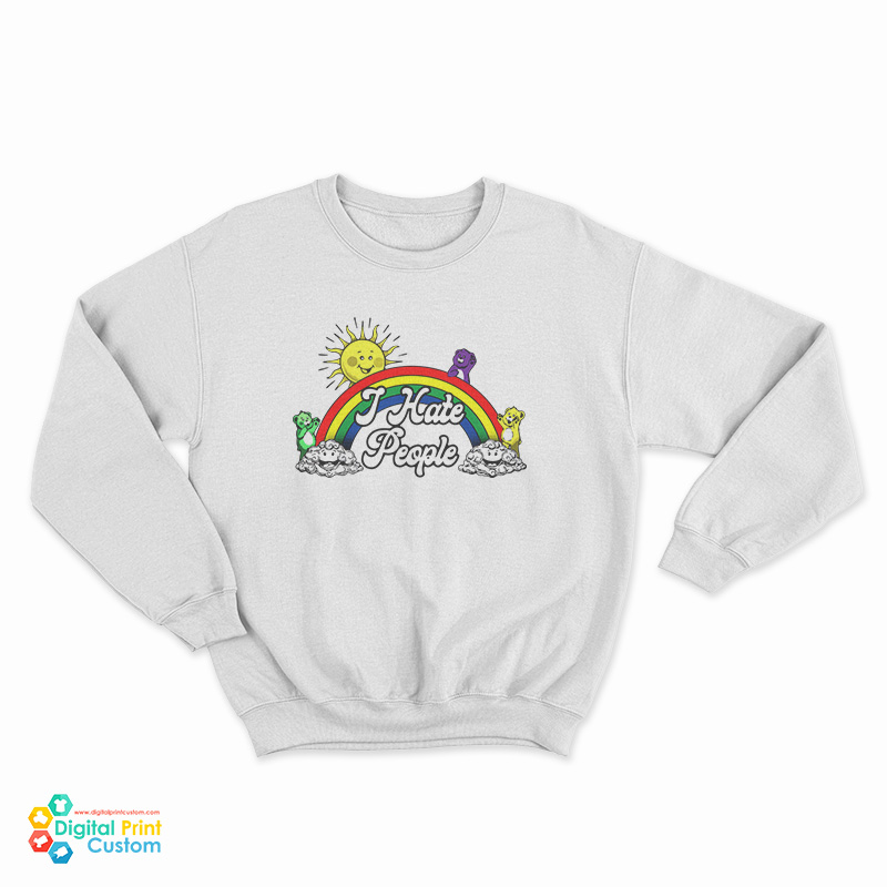 Bear Rainbow I Hate People Sweatshirt