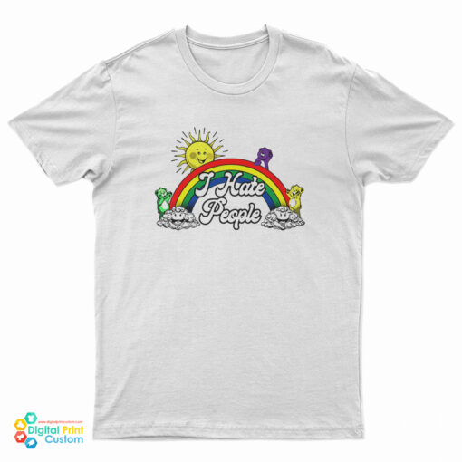 Bear Rainbow I Hate People T-Shirt