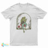 Cottagecore Aesthetic Frog Playing Banjo On Mushroom Cute T-Shirt