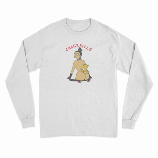 Crack Kills Bart Simpson Long Sleeve T-Shirt