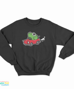 Frog Riding In A Car Sweatshirt