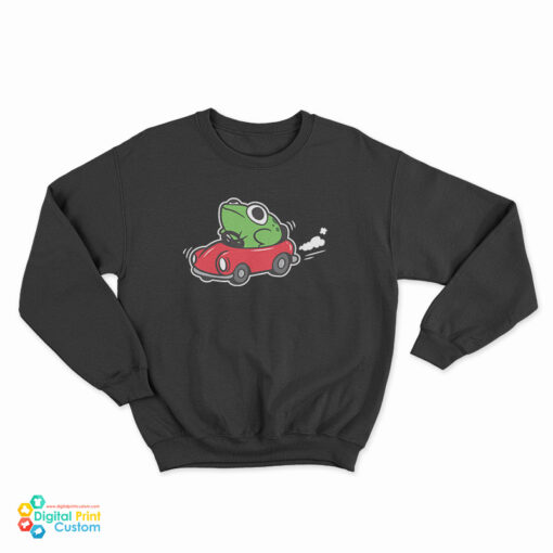 Frog Riding In A Car Sweatshirt