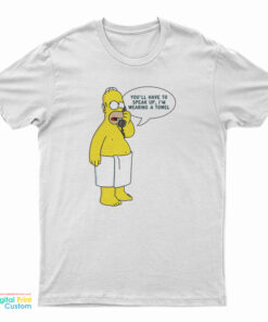 Homer Simpsons Wearing Towel T-Shirt