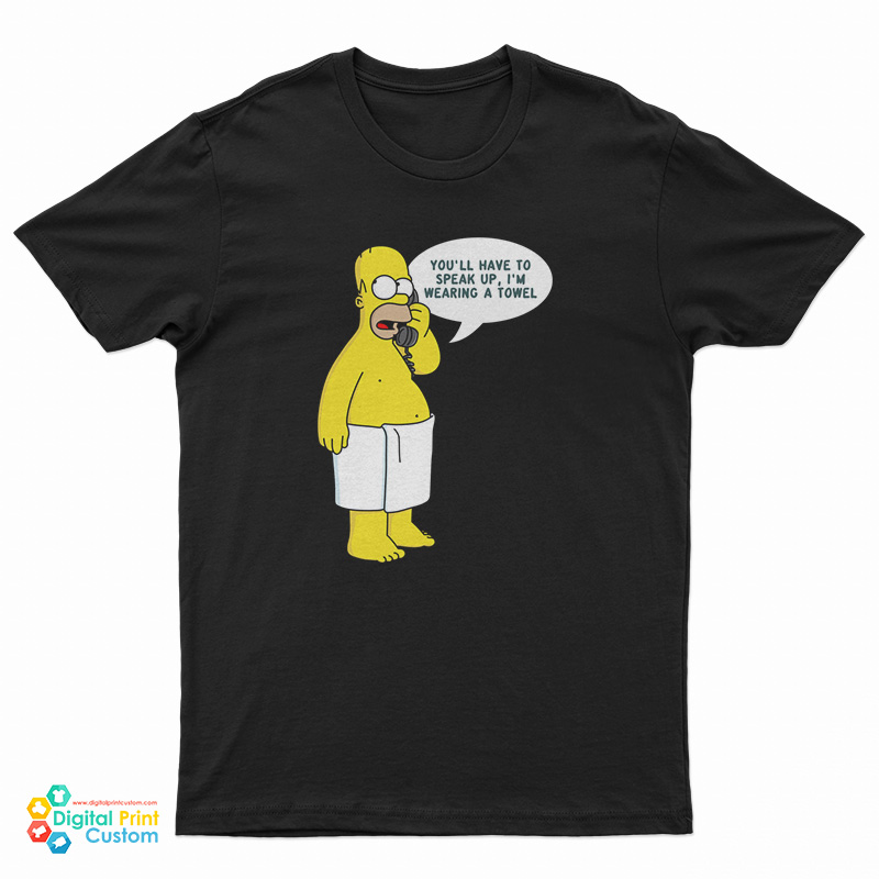 Homer Simpsons Wearing Towel T-Shirt