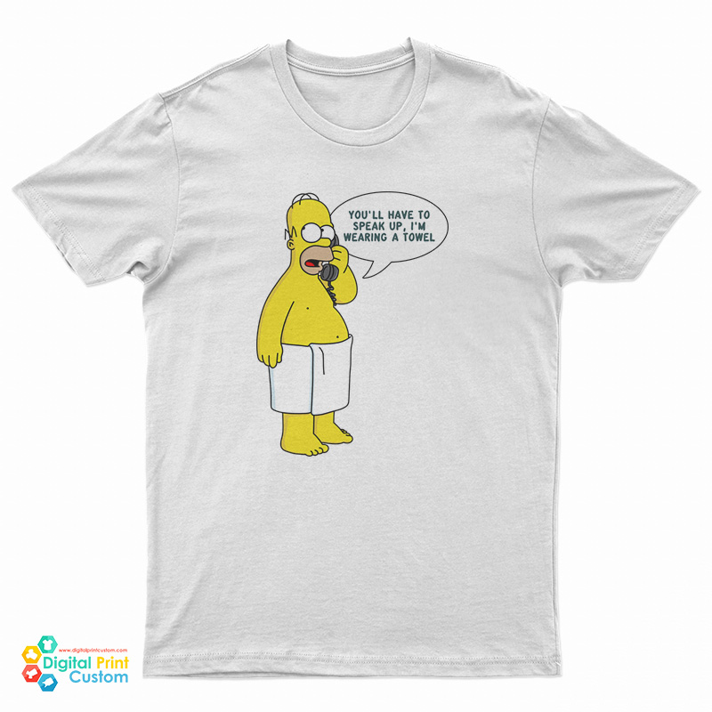 Homer Simpsons Wearing Towel T-Shirt