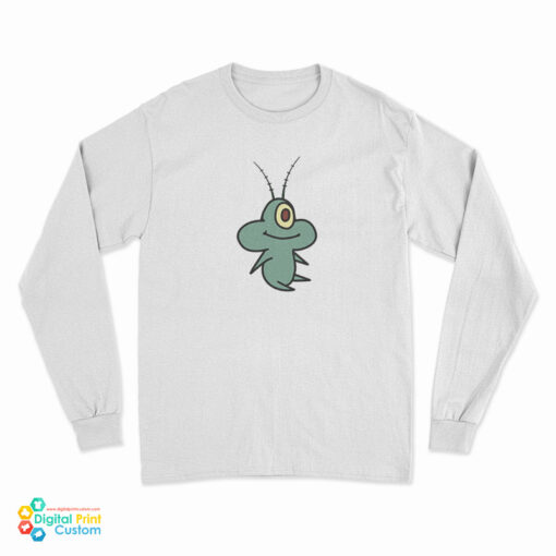 Plankton Eating Popcorn Long Sleeve T-Shirt