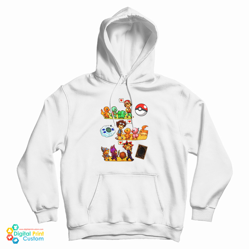 Pokemon Digimon Yugioh Starters Childhood Memory Hoodie