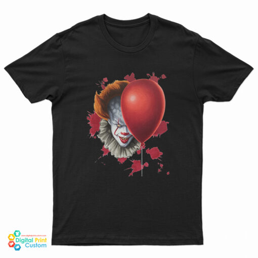 Pennywise Halloween Balloon IT Dancing Clown Horror Character T-Shirt