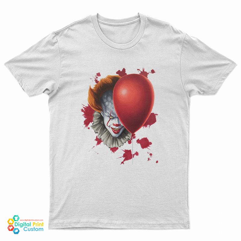 Pennywise Halloween Balloon IT Dancing Clown Horror Character T-Shirt