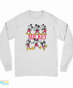 Vintage Mickey Mouse Pose Long Sleeve T-Shirt