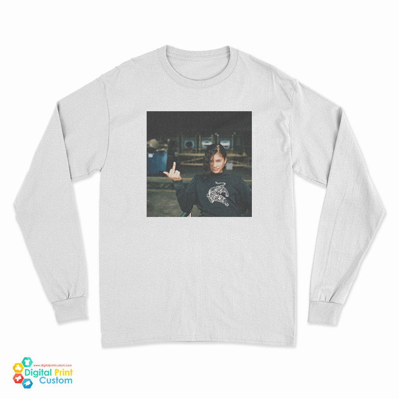 Zendaya Middle Finger Long Sleeve T-Shirt
