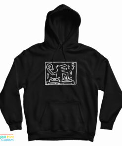 DJ Dog By Keith Haring Hoodie