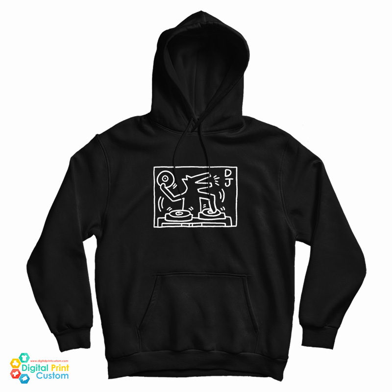 DJ Dog By Keith Haring Hoodie