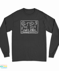 DJ Dog By Keith Haring Long Sleeve T-Shirt