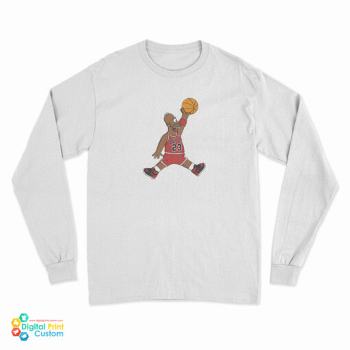 Homer Simpson Michael Jordan Long Sleeve T-Shirt