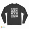9 Faces Horror Halloween Mug Shot Long Sleeve T-Shirt