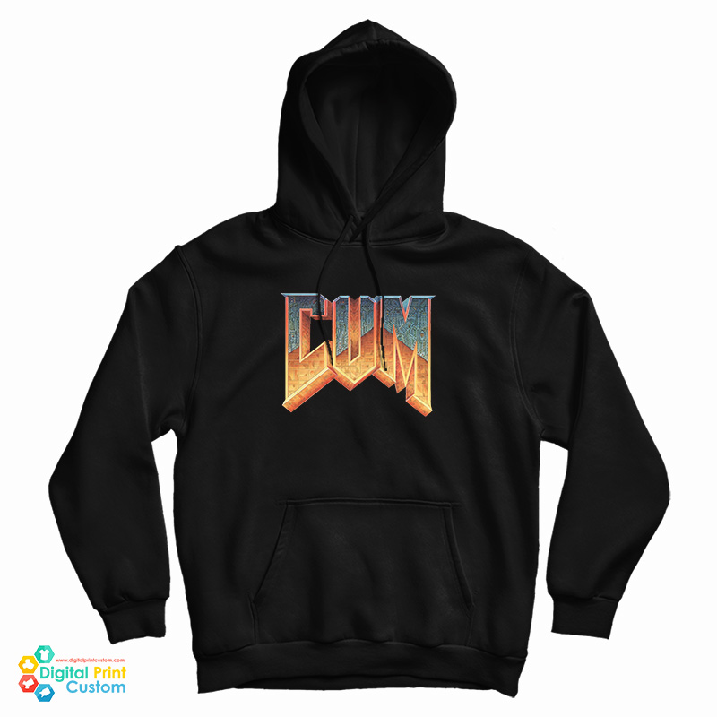 Doom Cum Logo Parody Hoodie