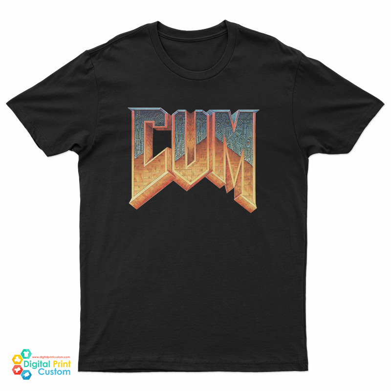 Doom Cum Logo Parody T-Shirt