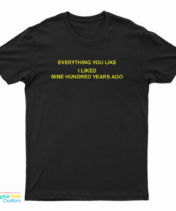 Everything You Like I Liked Nine Hundred Years Ago T-Shirt