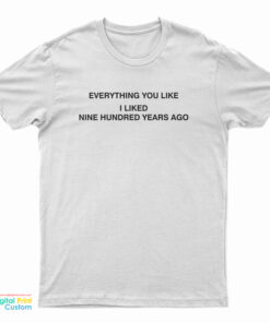 Everything You Like I Liked Nine Hundred Years Ago T-Shirt