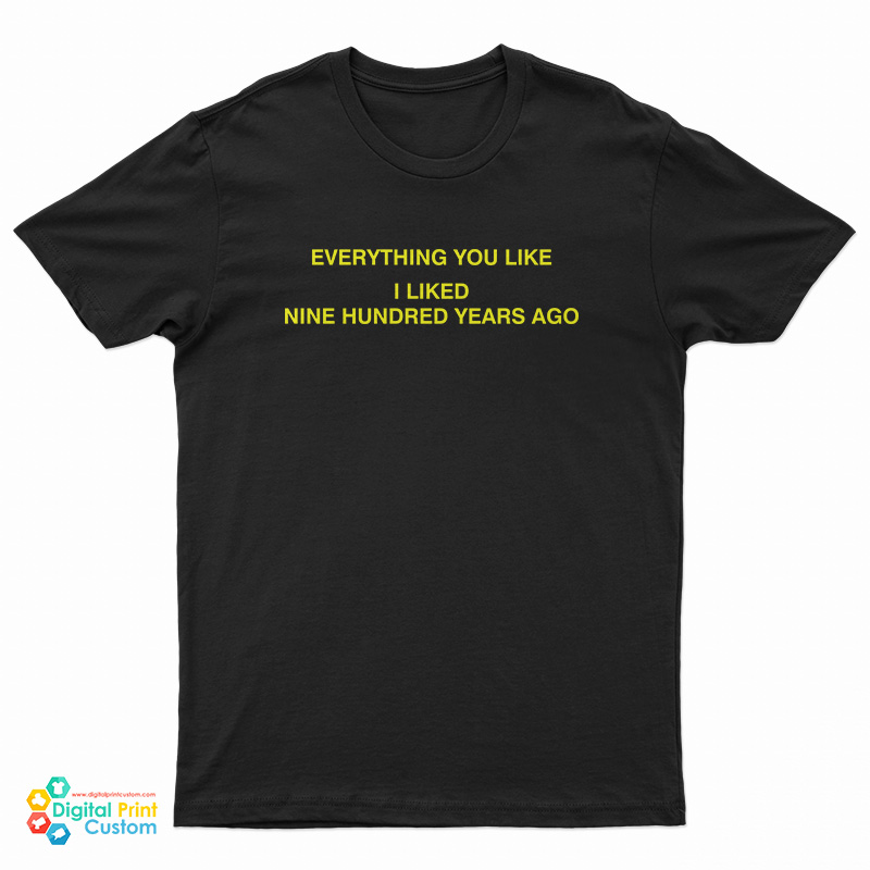 Everything You Like I Liked Nine Hundred Years Ago T-Shirt
