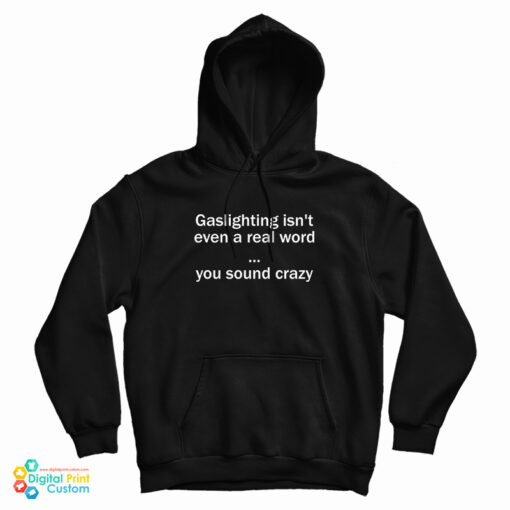 Gaslighting Isn't Even A Real Word You Sound Crazy Hoodie