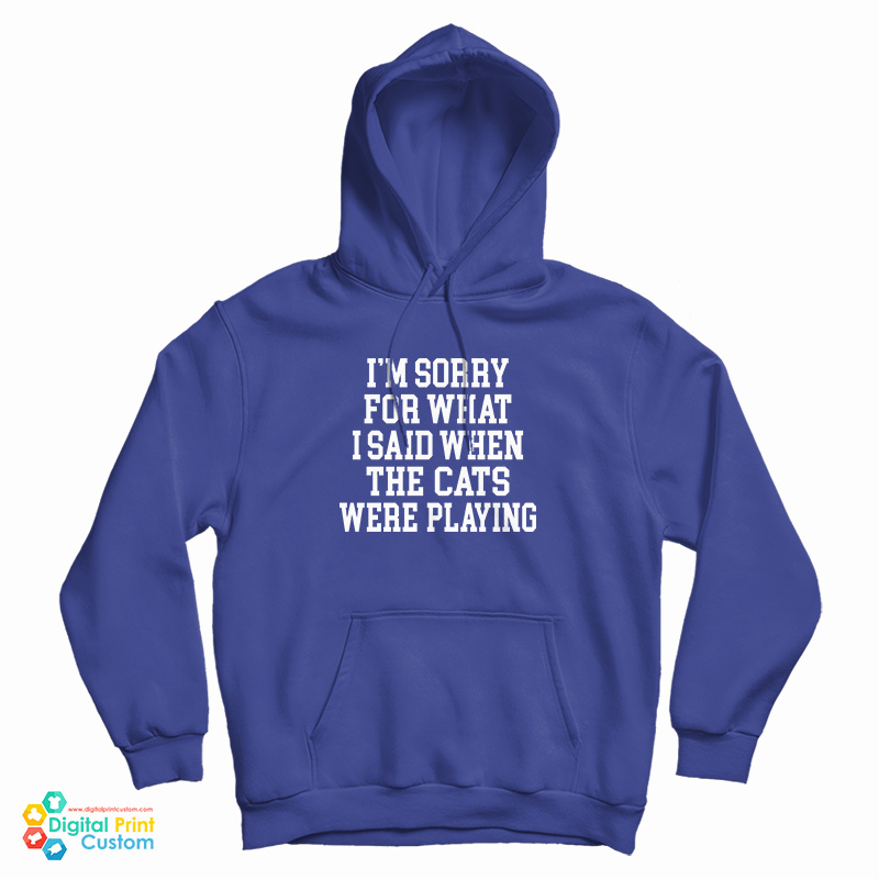 I'm Sorry For What I Said When The Cats Were Playing Hoodie