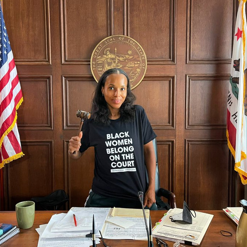 Kerry Washington Black Women Belong On The Court T-Shirt