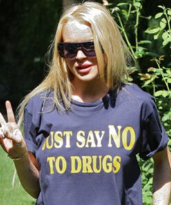 Lindsay Lohan Just Say No To Drugs T-Shirt