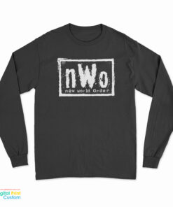 Vintage 90s NWO New World Order Wrestling Logo Long Sleeve T-Shirt