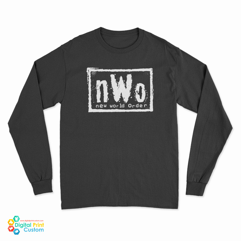 Vintage 90s NWO New World Order Wrestling Logo Long Sleeve T-Shirt