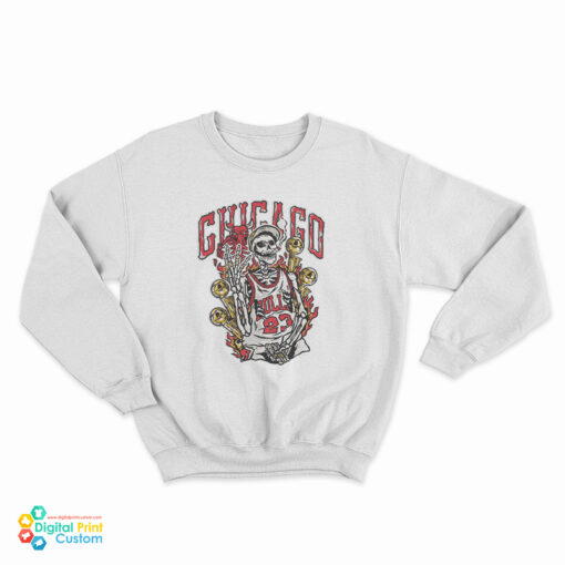 Chicago Bulls 23 Michael Jordan Skeleton Sweatshirt
