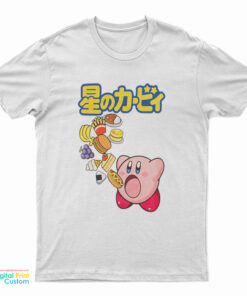 Kirby Food Kanji Pink T-Shirt