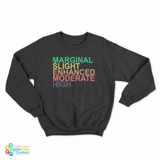 Marginal Slight Enhanced Moderate High Sweatshirt