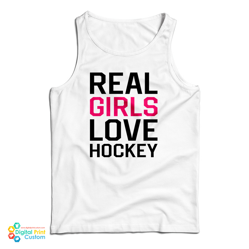Real Girls Love Hockey Tank Top