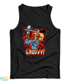 Earthworm Jim Evil Dead Groovy Tank Top