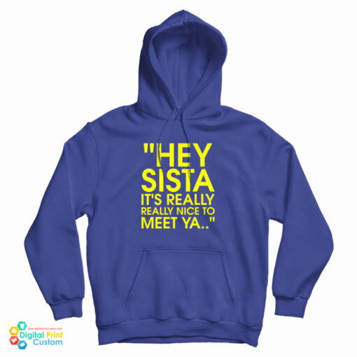 Hey Sista It's Really Really Nice To Meet Ya Hoodie
