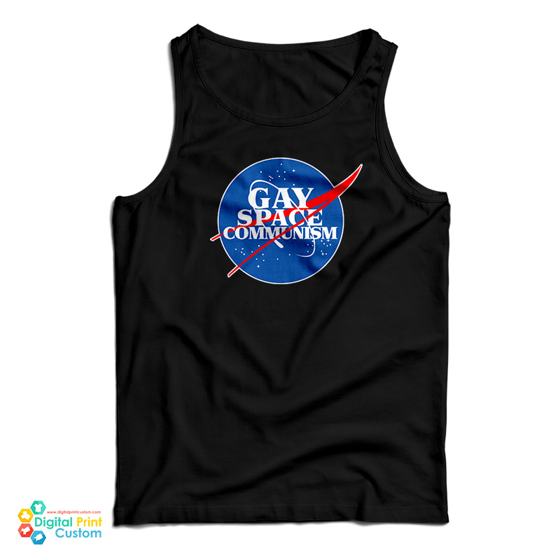 Nasa Gay Space Communism Parody Logo Tank Top