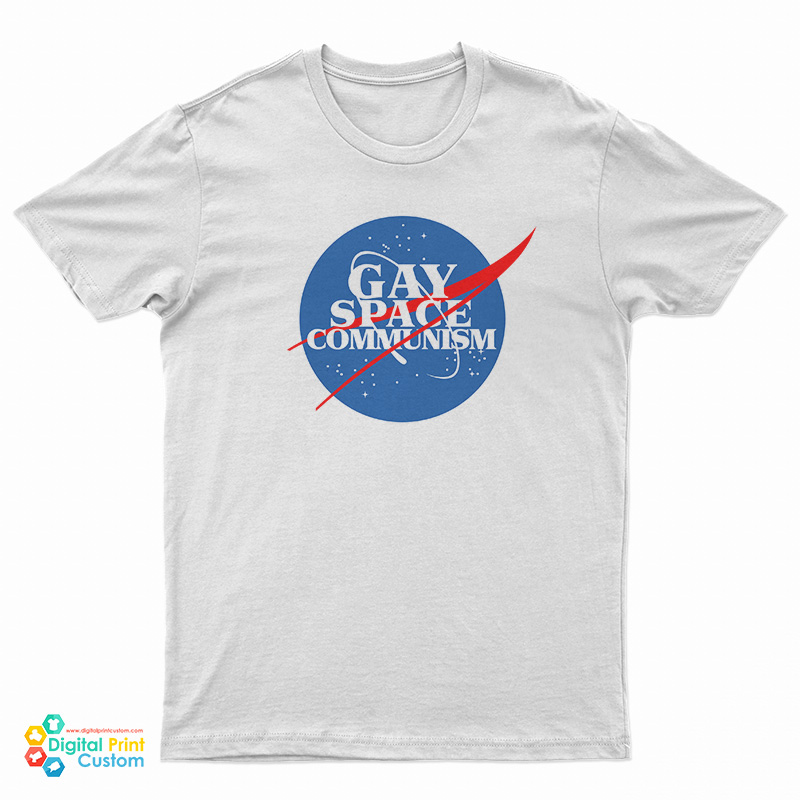 Nasa Gay Space Communism Parody Logo T-Shirt
