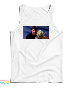 George Lucas With Baby Yoda Tank Top