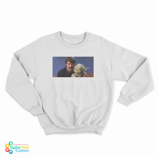 George Lucas With Baby Yoda Sweatshirt