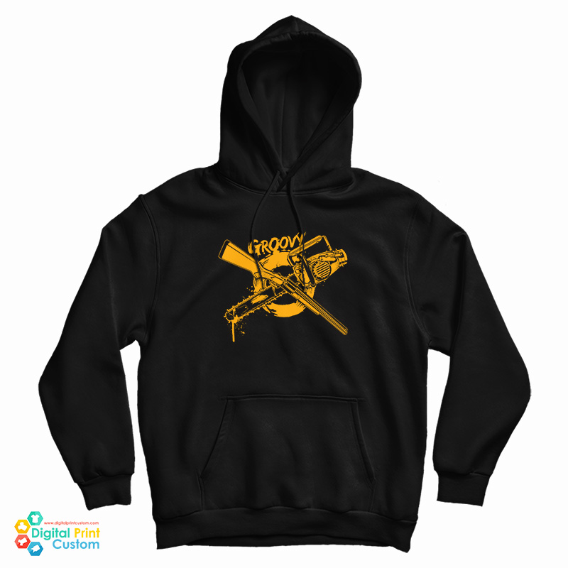 Groovy Chainsaw And Shotgun Hoodie