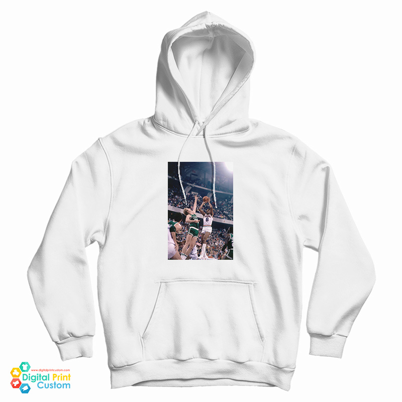 Julius Erving Jump Shot Against Rival Larry Bird Hoodie