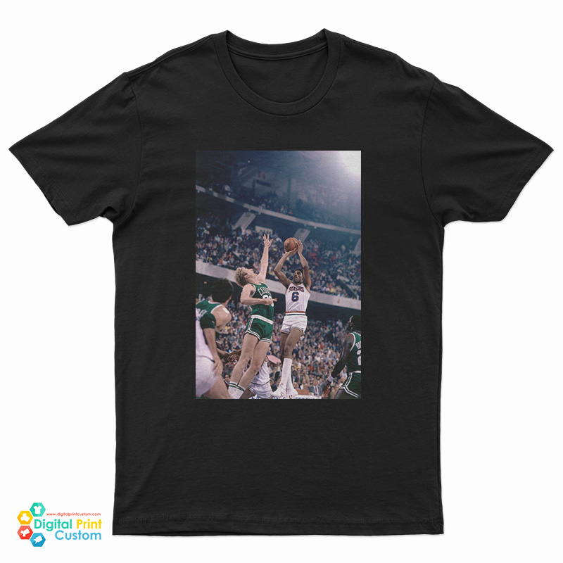 Julius Erving Jump Shot Against Rival Larry Bird T-Shirt