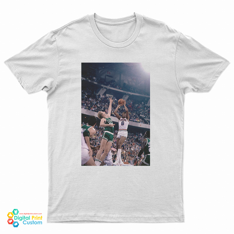Julius Erving Jump Shot Against Rival Larry Bird T-Shirt
