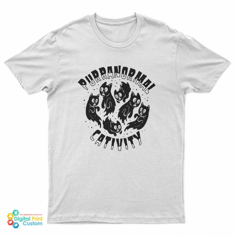 Purranormal Cativity Halloween Cat Ghost T-Shirt