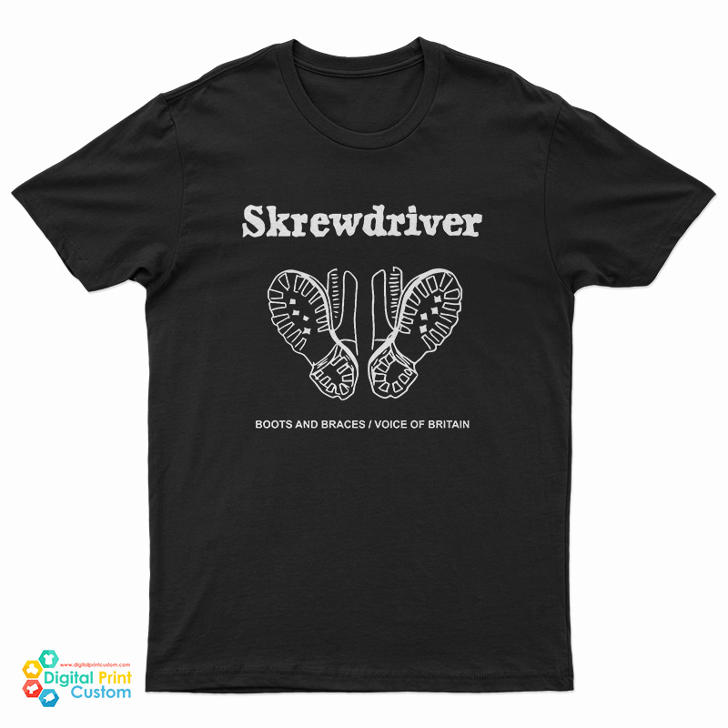Skrewdriver Boots And Braces Voice Of Britain T-Shirt For UNISEX