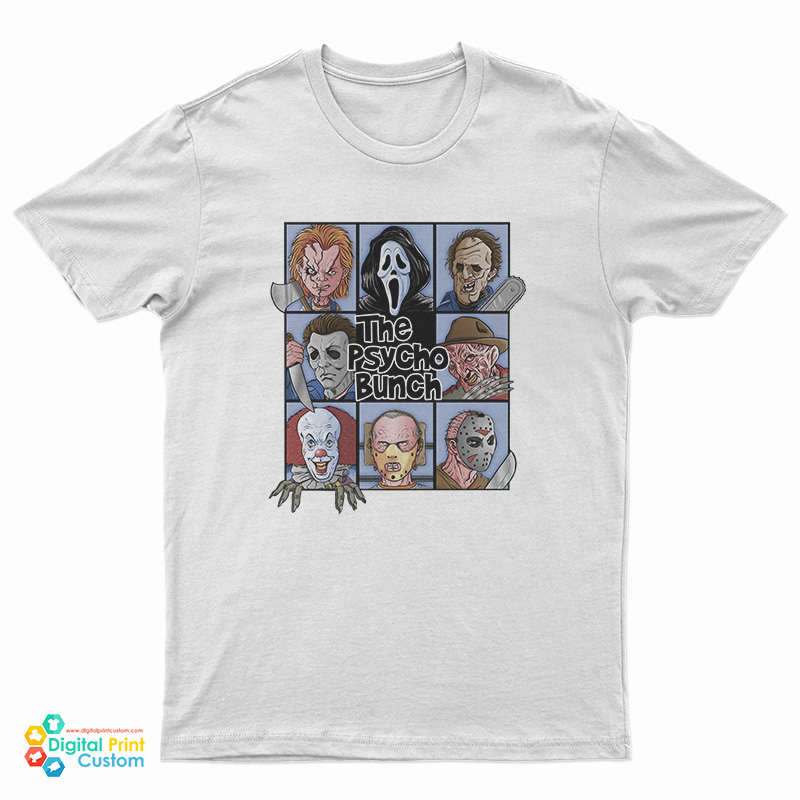 Spooky The Psycho Bunch Serial Killer Halloween Horror T-Shirt