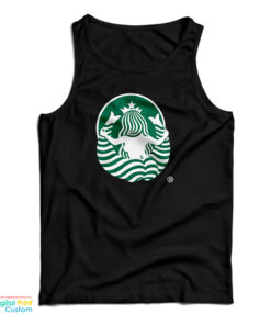 The Back Side Of The Starbucks Logo Tank Top